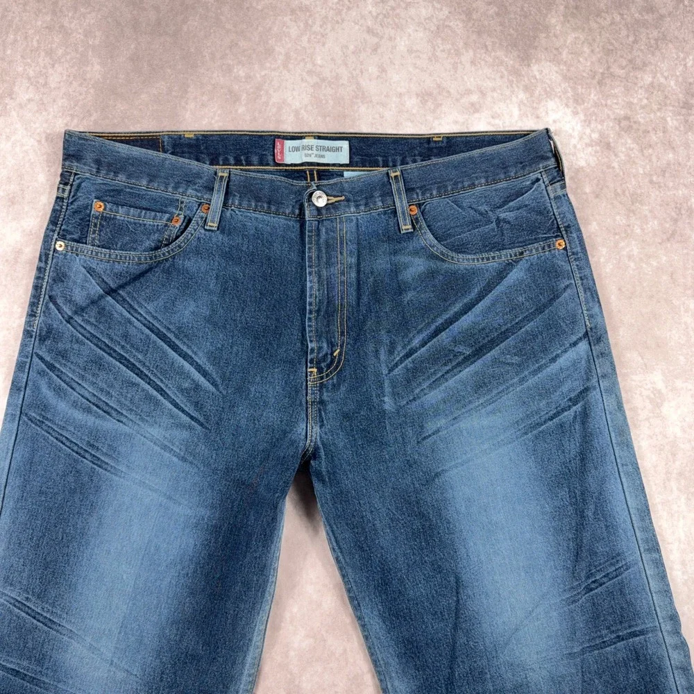 Vintag Levi's 529 Low Rise Straight Leg Jeans 40 x 32‎ Blue Denim
